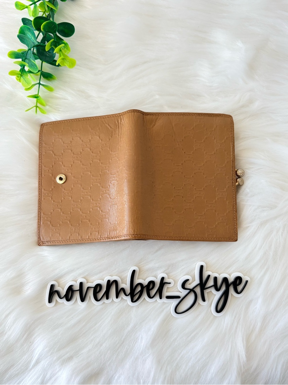Celine Kisslock Wallet with Triomphe Embossing - Picture 9 of 14